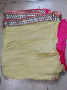 2 Shade Beautiful Saare With Blouse Piece