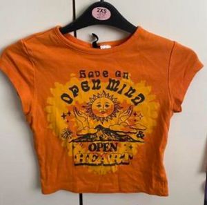 Orange Cropped Top H&amp;M