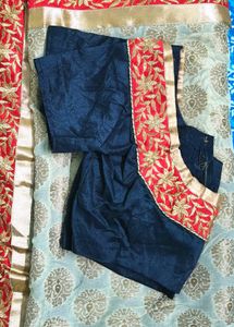Designer Saree Blouse Combo