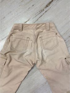 Beige Corduroy Cargo Pants