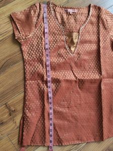Girls rown Silk Short Kurti/ Top/ Blouse