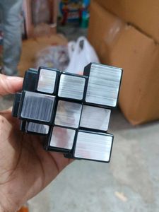 mirror cube golden or silver