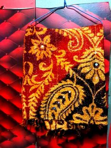 Feather Embroided Woolen Stole