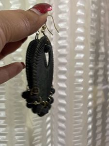 Black Thread Hoops