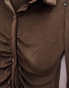 Brown Long Sleeve Top