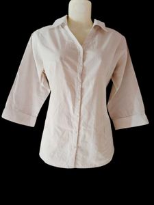 Elegant White 3/4 Sleeve Shirt