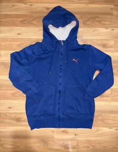 Puma Blue Zip-Up Hoodie