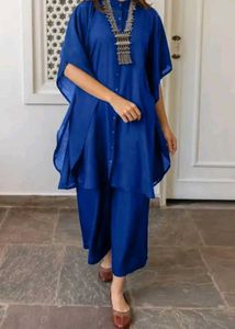 Royal Blue Kaftan Style Kurta Set 🧿
