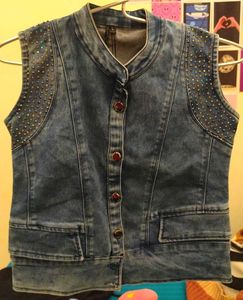 Dressbery Denim Sleeveless Jacket