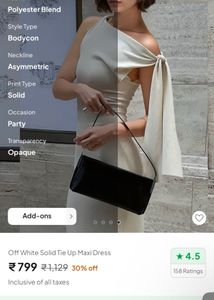 Elegant Off White Maxi Dress