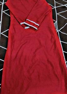 Maroon Embroidered Kurta