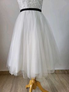 White Lace &amp; Tulle Party Dress