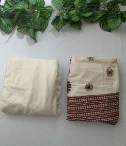 White & Maroon  Kurta Sets(Womens)