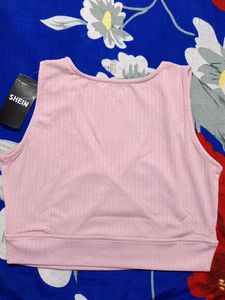 Pink SHEIN Crop Top