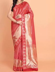 Ethnic Motifs Woven Design Zari Saree
