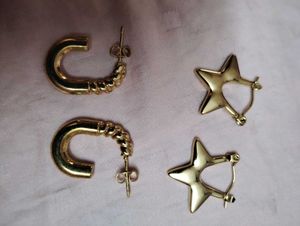 Set of new 6 stainless steel anti-tarnish Earrings