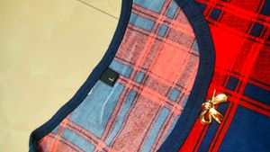 Red &amp; Blue Plaid Top