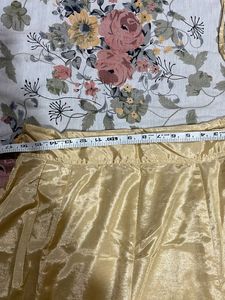 Petticoat Or Underskirt Of Saree In Gold Colour