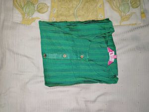 Green Striped Kurta