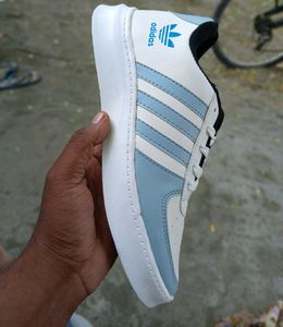 Adidas Inspired Blue & White Sneakers