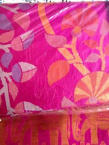 Pink &amp; Gold Ethnic Saree