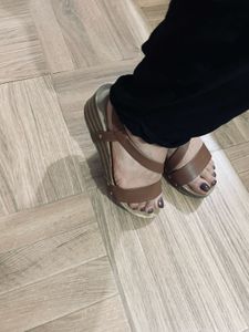 Luna Blu Brown Wedge Heels from Westside