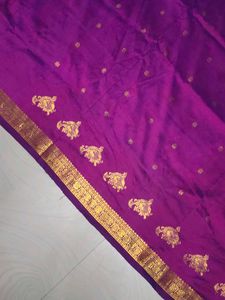 Purple Pure Kanchi Pattu Saree 💜