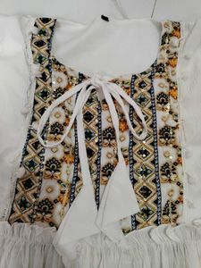 Stylish White Short Kurti