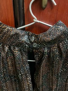 Stylish Metallic Mock Neck Top