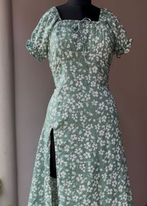Floral Green Dress