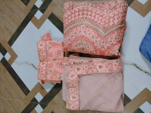 Elegant Peach Lehenga Choli Set