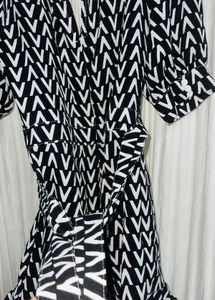 Chic Monochrome Printed Jumpsuit