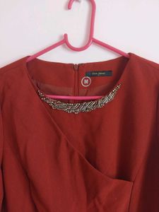 Chic Black Mini  And Cherry Red Dress
