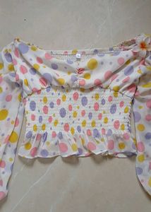 crop top with long sleeves