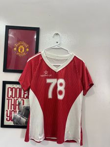 Red & White Graphic Tee