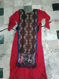 Green And Red Kurta