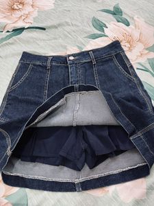 Denim Short Skirt