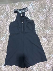 Black Sequin Romper