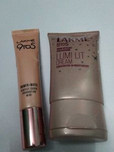 Lakme 9to5 Primer and Lumi Lit Cream