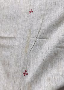 Cotton Silk beige Saree With Beautiful Design