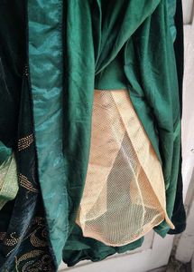 💚Green valvet siroski gown 🔥 mehendi dress party
