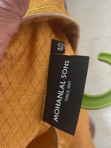 Mohanlal Sons Silk Mustard Embroidered Men Kurta