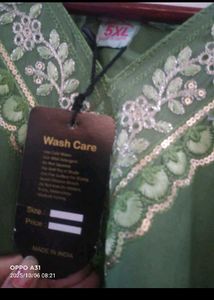 New mama bhanja Green Embroidered Kurta Set