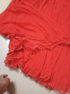 beautiful tomato color gown