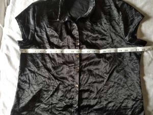 Beautiful Black Satin Shirt
