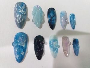 Press On Nails(Blue Lagoon🌊)