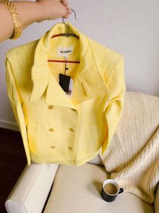 ⚫New 🌟Yellow Double-Breasted Jacket