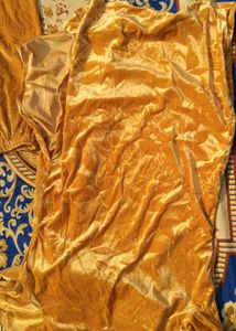 Gold Floral Velvet Salwar Kameez