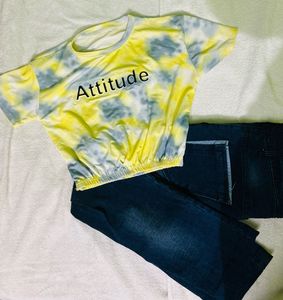 Denim and Crop Top
