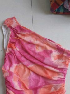 Tie-Dye One Shoulder Dress